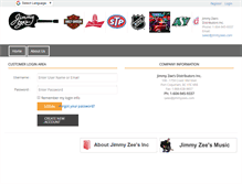 Tablet Screenshot of jimmyzees.com